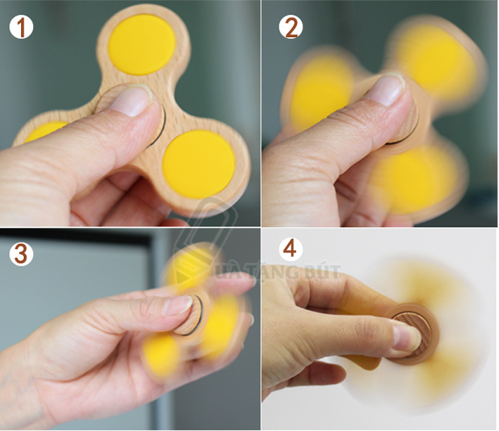 Fidget Spinner Quà Tặng Con quay gỗ giảm stress
